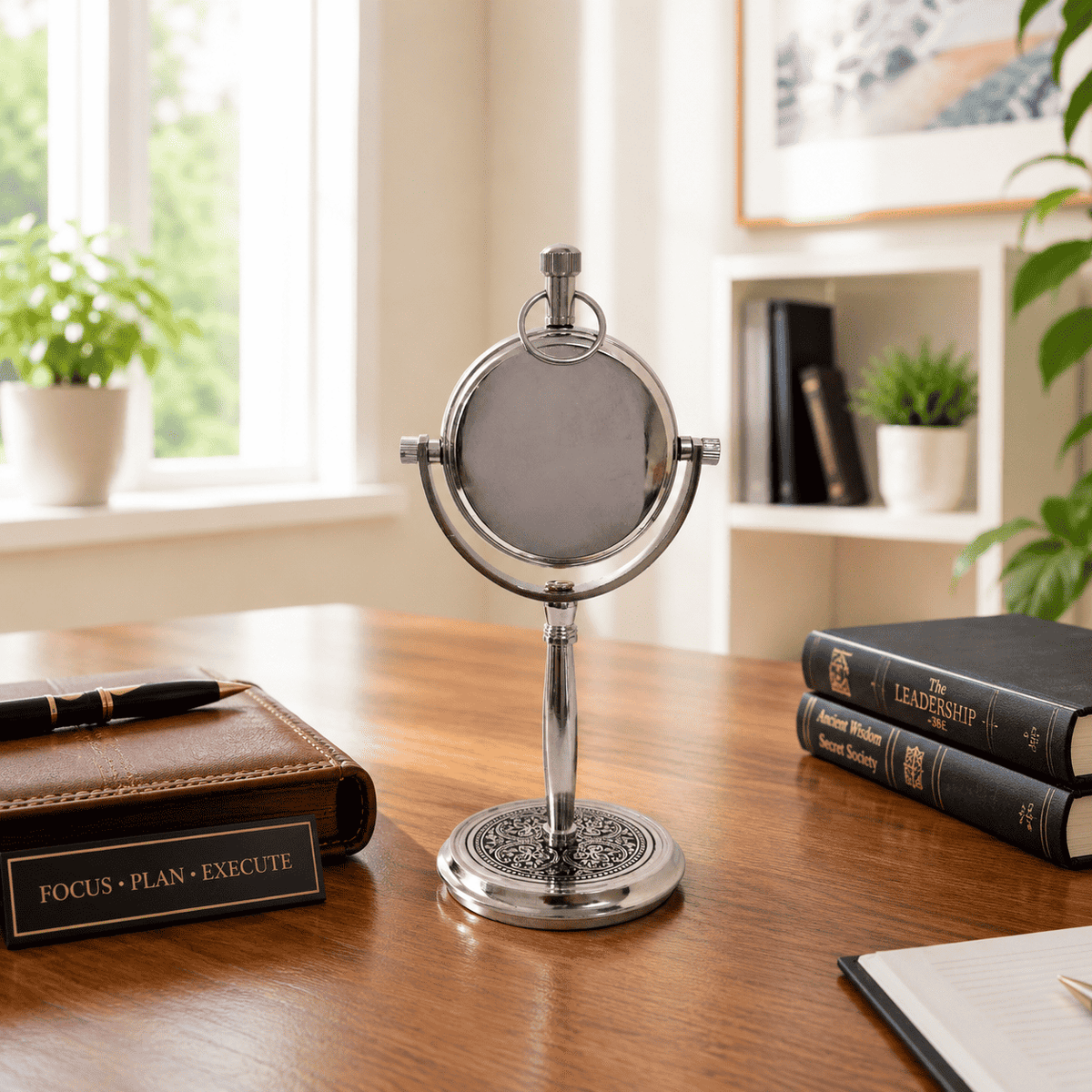 Brass Table Clock (5.5 Inch) Vedansh Craft