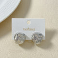 Facet Edge Studs Silver Nestasia
