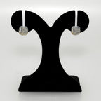 Facet Edge Studs Silver Nestasia