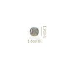 Facet Edge Studs Silver Nestasia