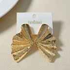 Fairy Wings Statement Earrings Gold Nestasia