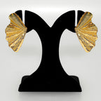 Fairy Wings Statement Earrings Gold Nestasia