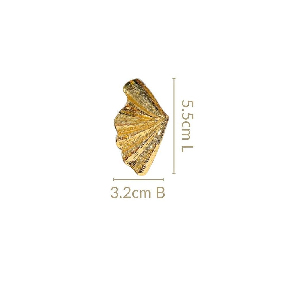 Fairy Wings Statement Earrings Gold Nestasia