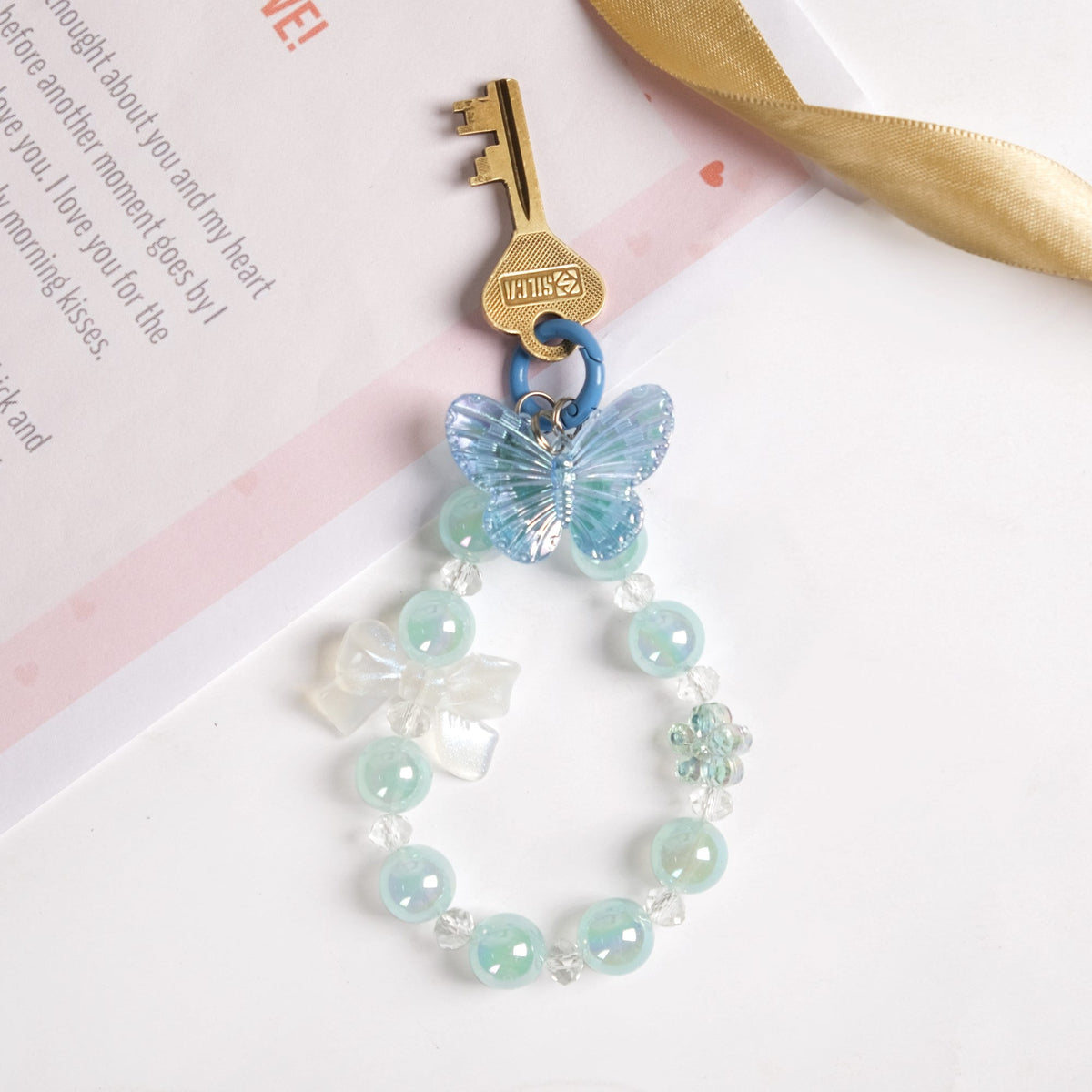 Fairy Blue Butterfly Keychain Nestasia