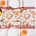 Checkered Border 6 Seater Runner 185x35cm Nestasia