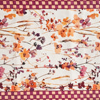 Checkered Border Cotton 8 Seater Runner 264x35cm Nestasia