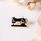 Sewing Machine Brooch Black Nestasia