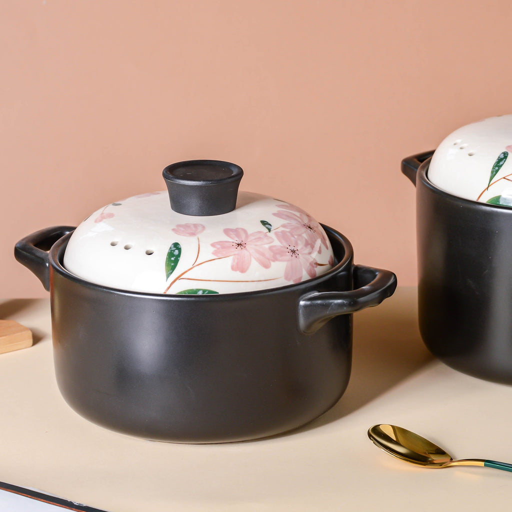Sakura Black Stew Cooking Pot Nestasia