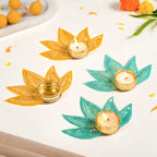 Festive Lotus Tealight Candle Holder Set Of 4 Nestasia