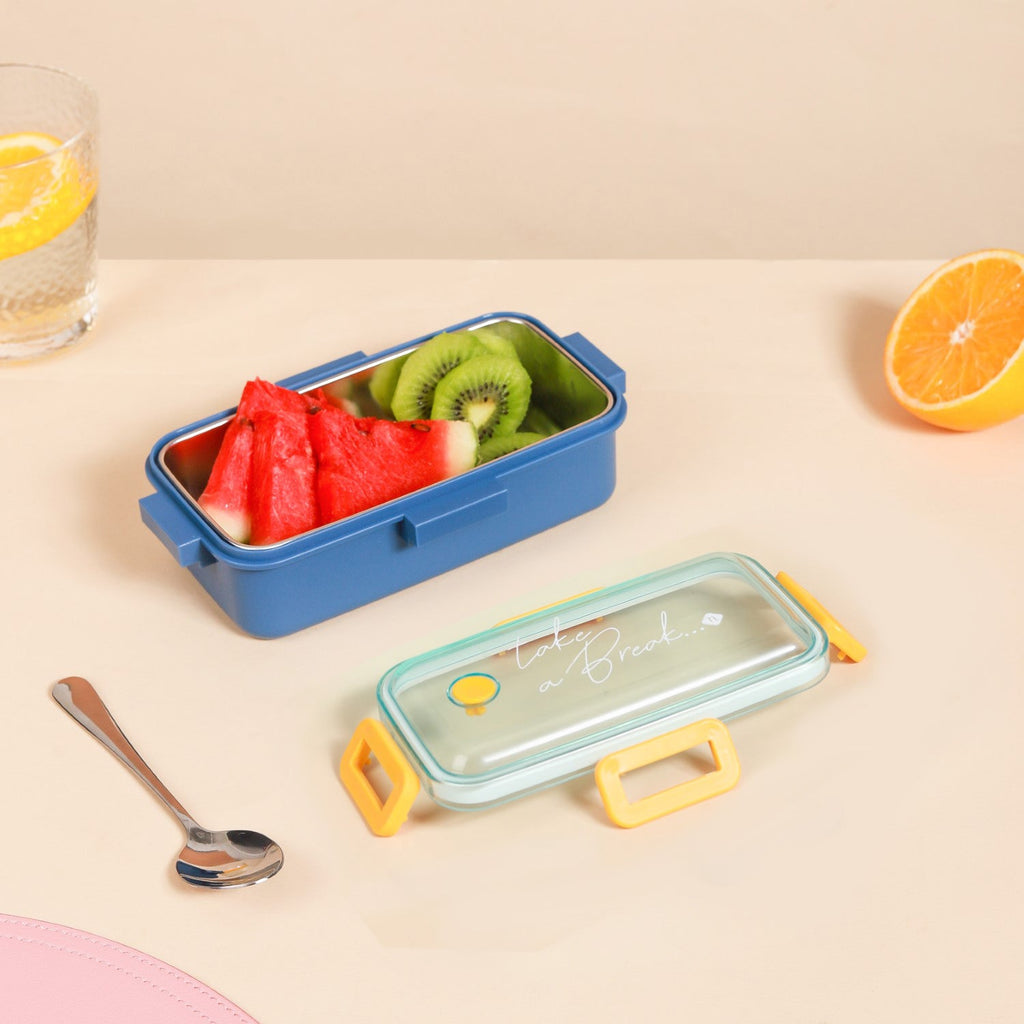 Stainless Steel Tiffin Box Small Blue 530ml Nestasia