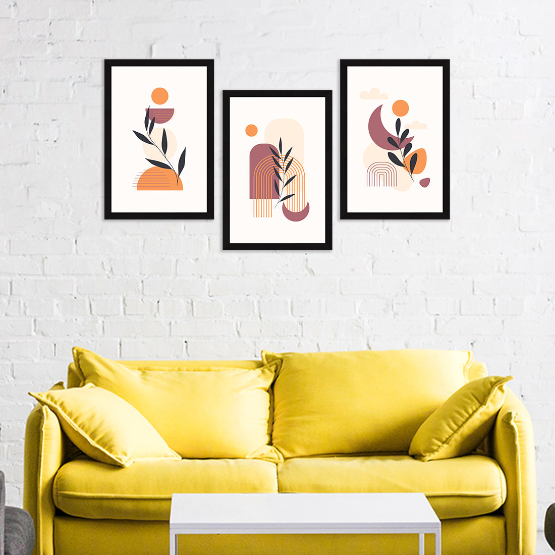 Boho Floral Flower Art Paintings, Painting For Wall Living Room, AXIII-21-FLR ArtX
