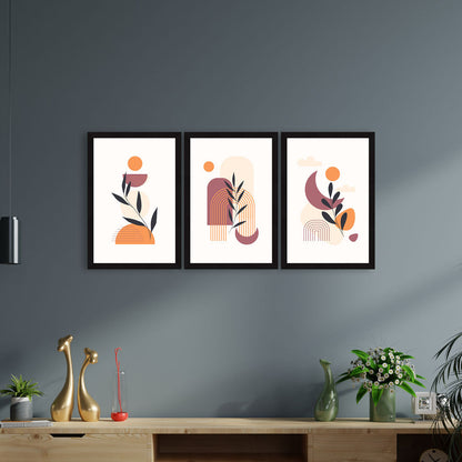 Boho Floral Flower Art Paintings, Painting For Wall Living Room, AXIII-21-FLR