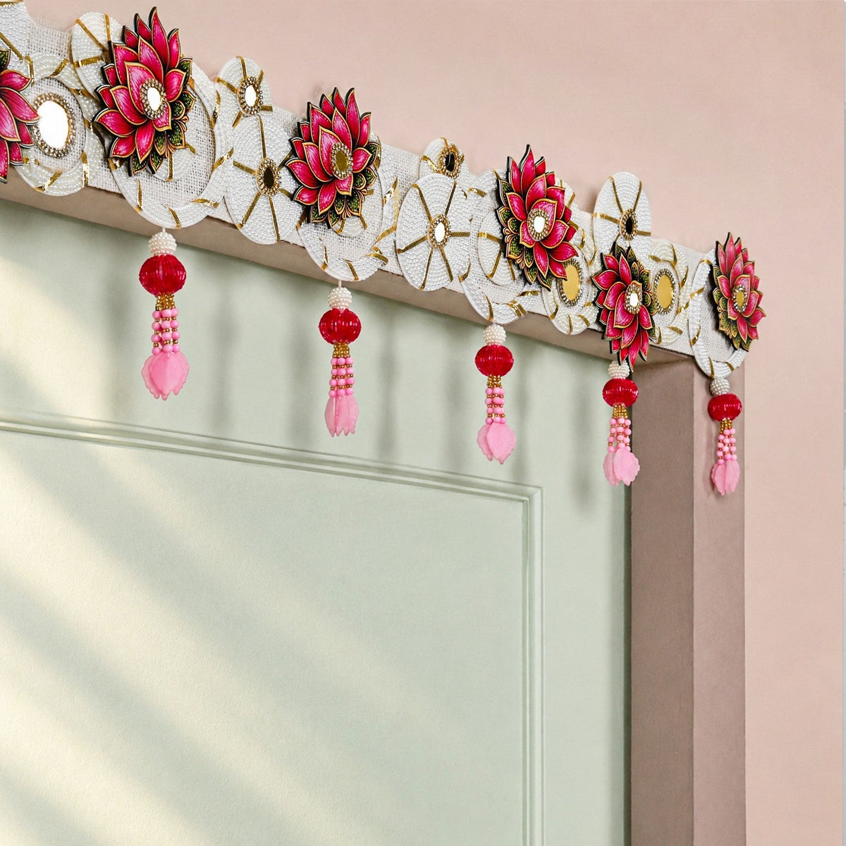 Fleur Embellished Lotus Toran For Door 106x20cm Nestasia