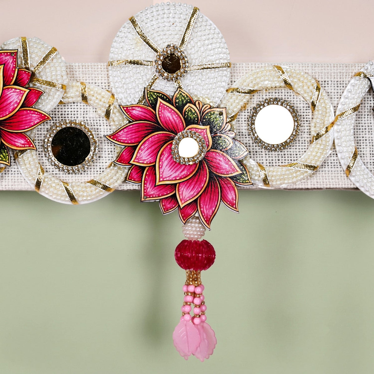 Fleur Embellished Lotus Toran For Door 106x20cm Nestasia