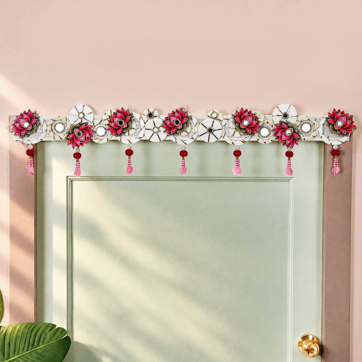 Fleur Embellished Lotus Toran For Door 106x20cm Nestasia