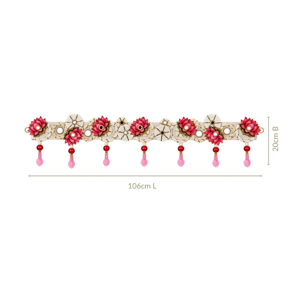 Fleur Embellished Lotus Toran For Door 106x20cm Nestasia