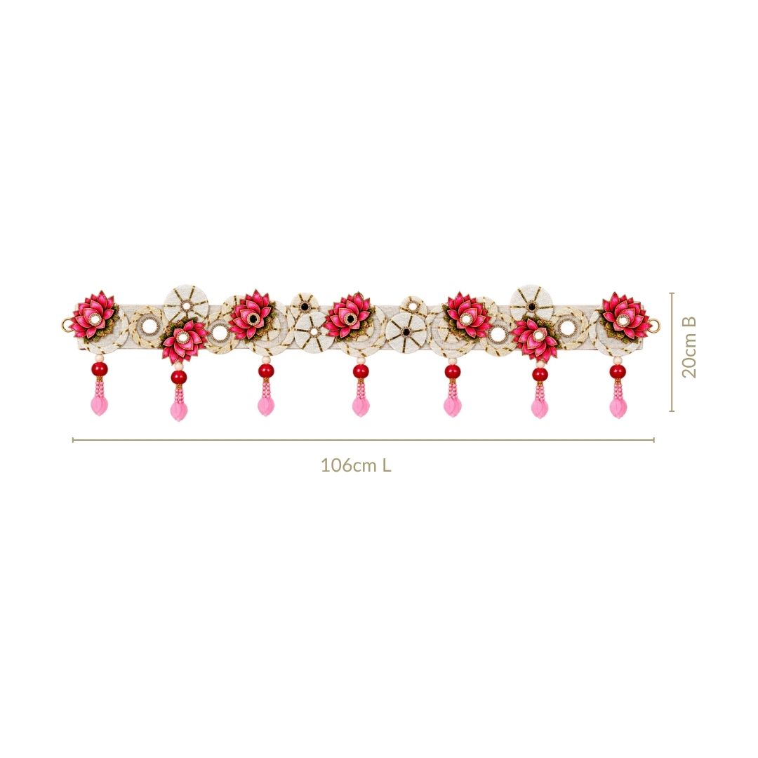 Fleur Embellished Lotus Toran For Door 106x20cm Nestasia
