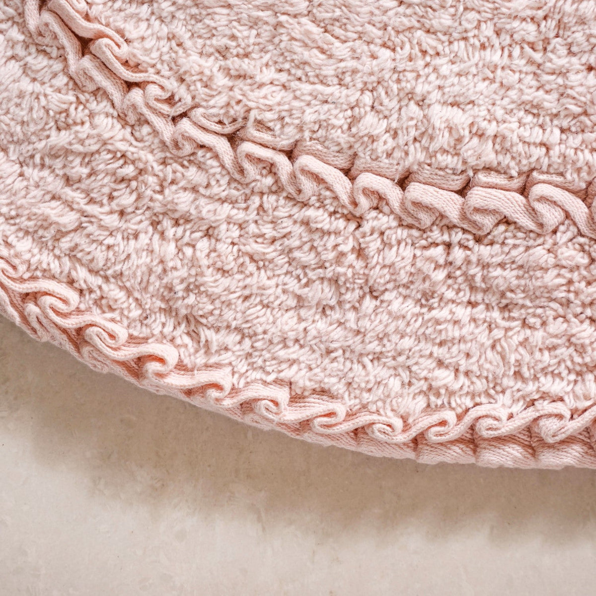 Ultra Soft Cotton Door Mat Baby Pink Set Of 2 24x16 Inch Nestasia