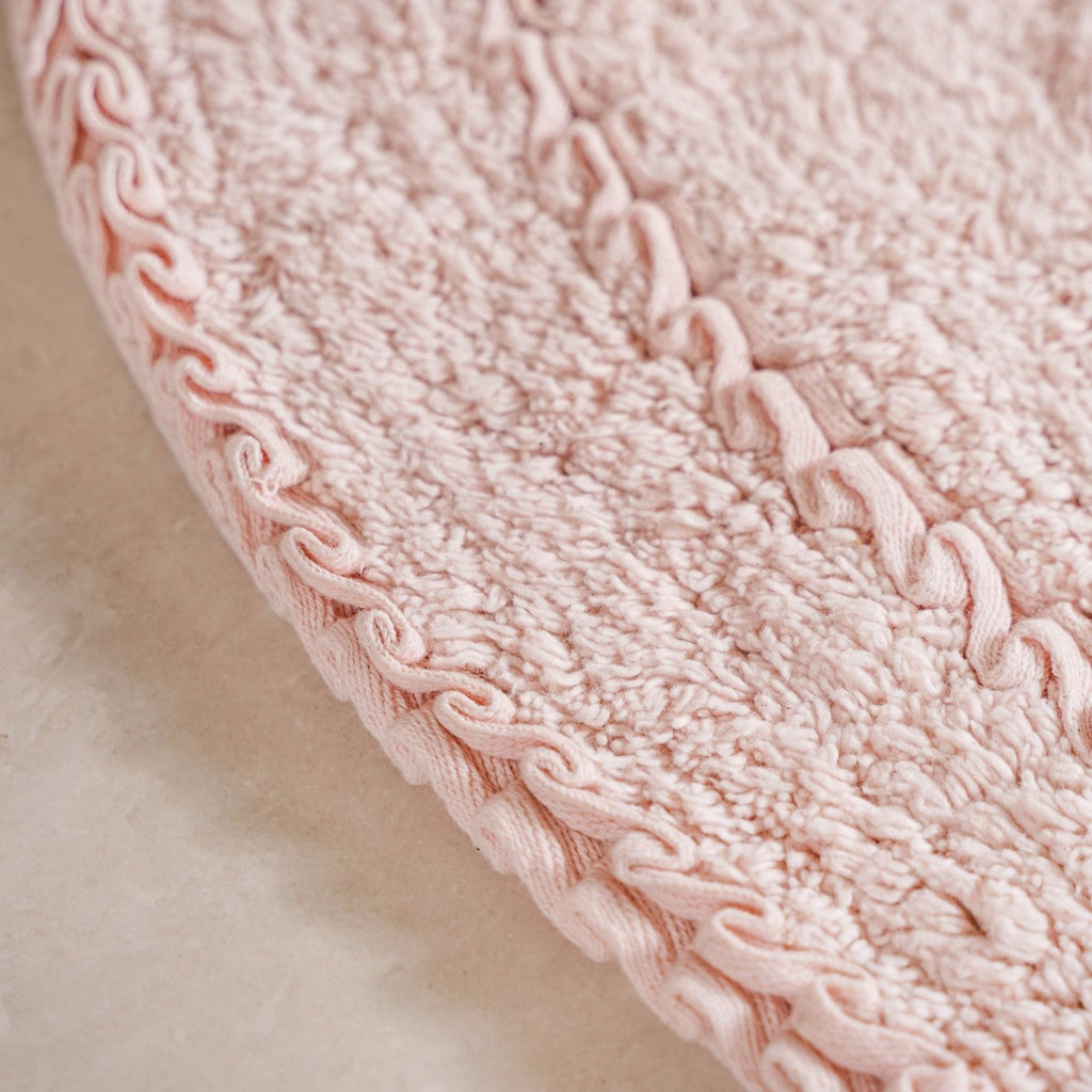 Ultra Soft Cotton Door Mat Baby Pink Set Of 2 24x16 Inch Nestasia
