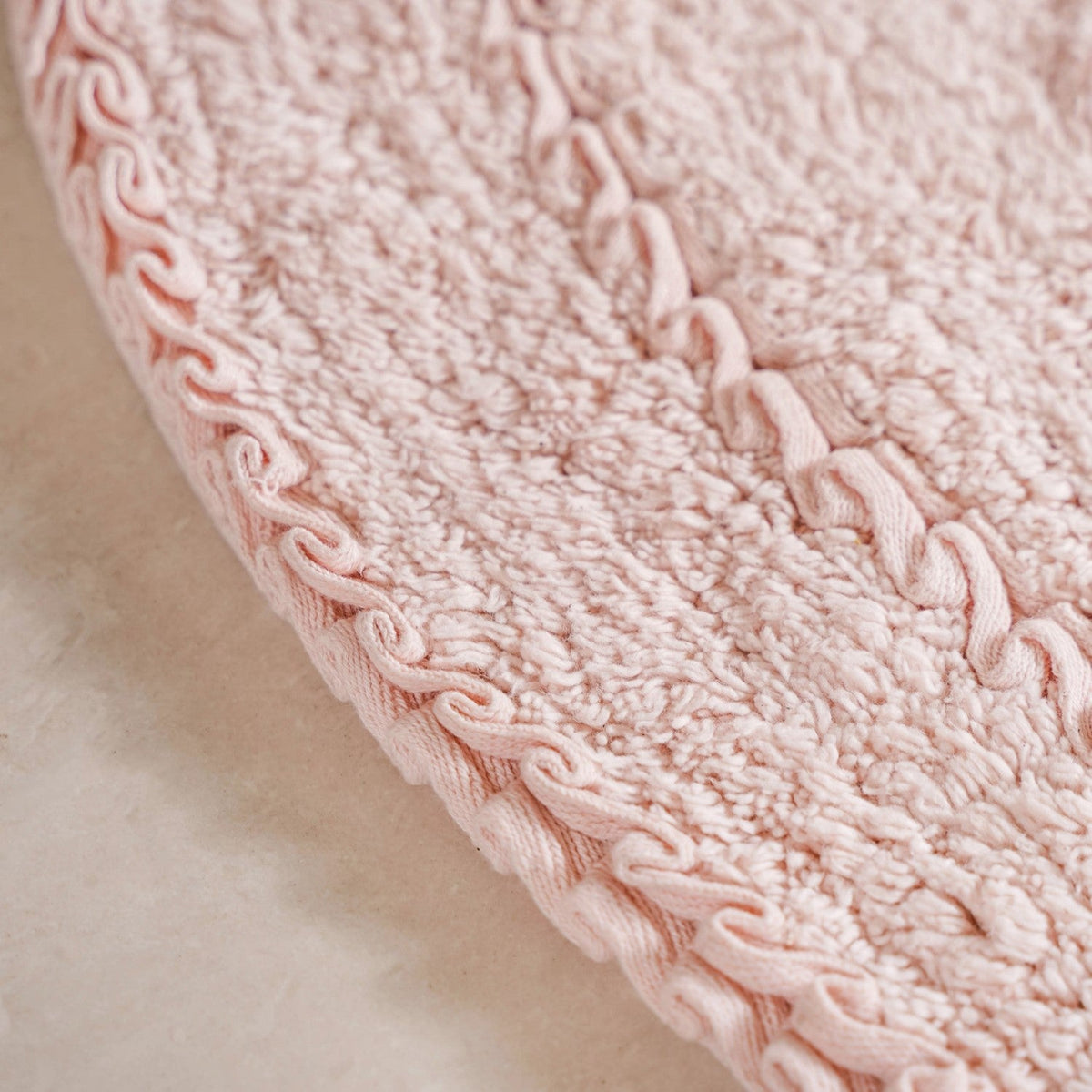 Ultra Soft Cotton Door Mat Baby Pink Set Of 2 24x16 Inch Nestasia