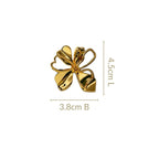 Floral Elegance Gold Drop Earrings Nestasia