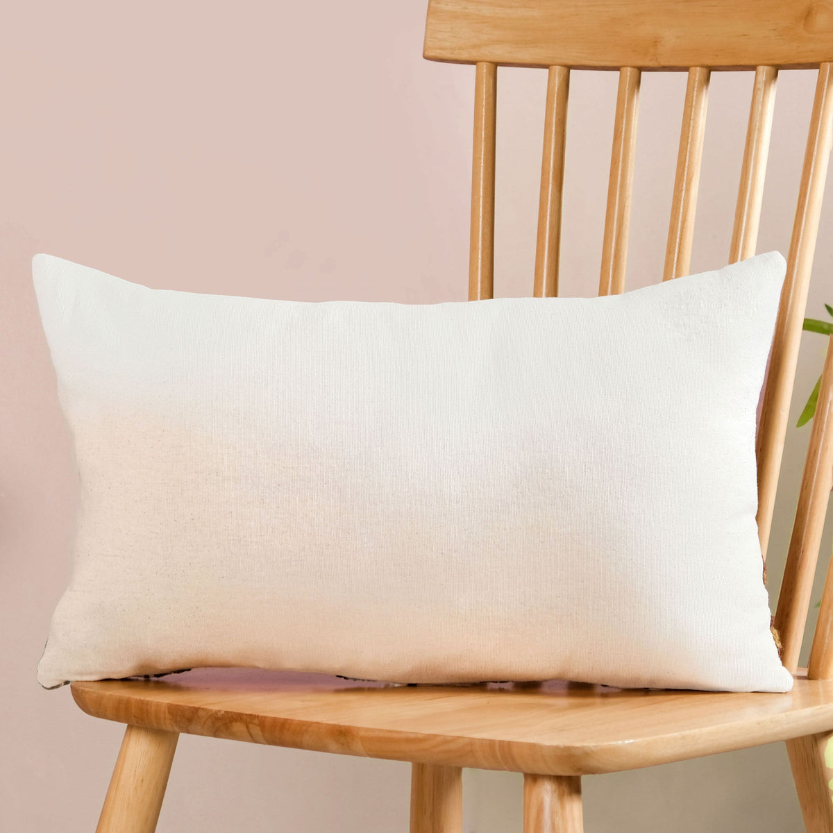 Floral Meadow Embroidered Cotton Cushion Cover 50x30cm Nestasia