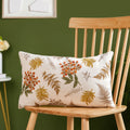 Floral Minimalism Embroidered Cotton Slub Cushion Cover 50x30cm Nestasia