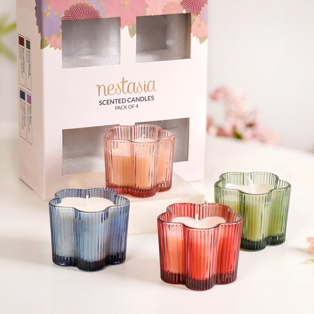 Four Seasons Of Scents Fragrant Candles Gift Set Of 4 Nestasia
