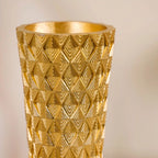 Luxe Textured Golden Flower Vase Nestasia