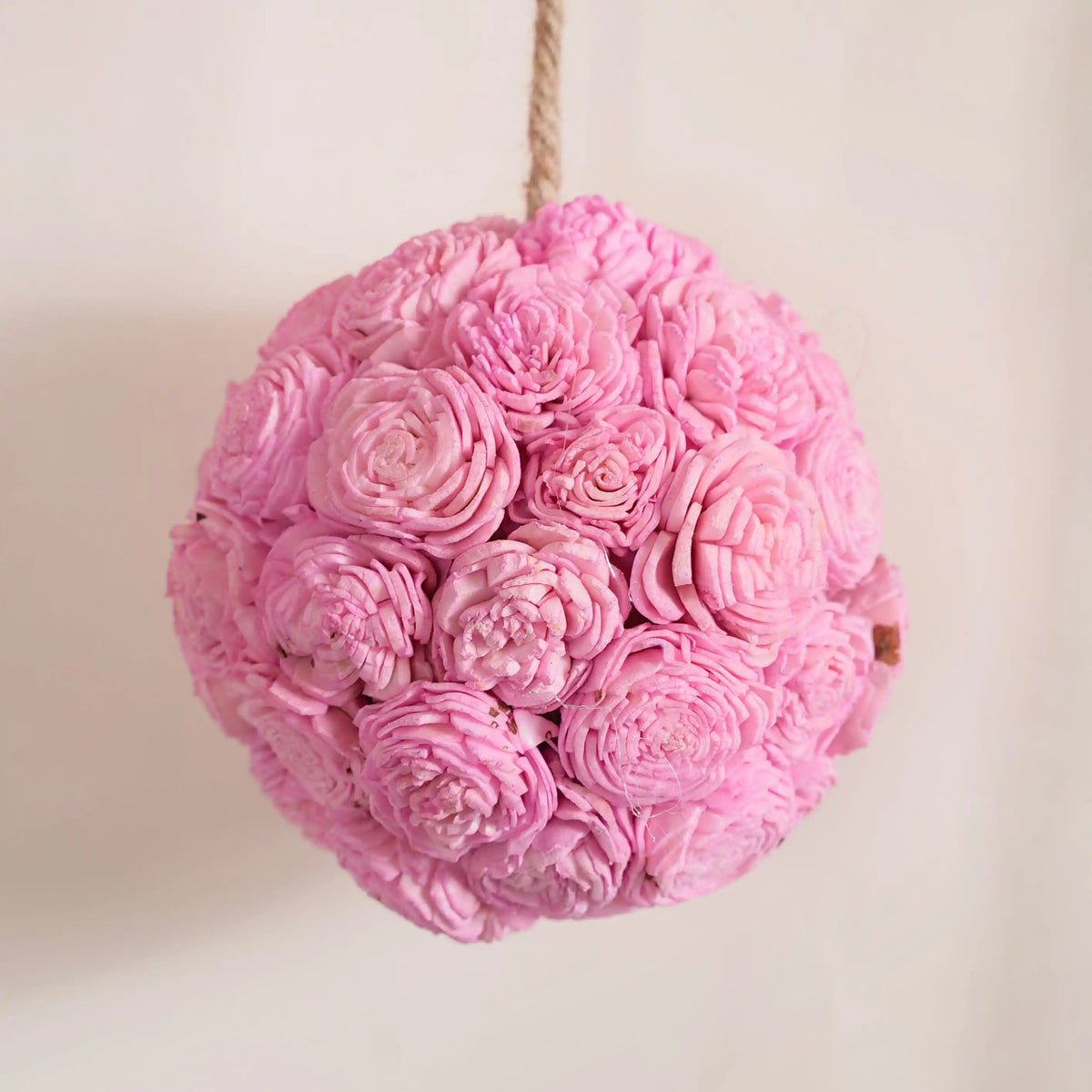 Sustainable Sola Flower Wall Hanging Decor Set of 4 Pink Nestasia