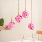 Sustainable Sola Flower Wall Hanging Decor Set of 4 Pink Nestasia
