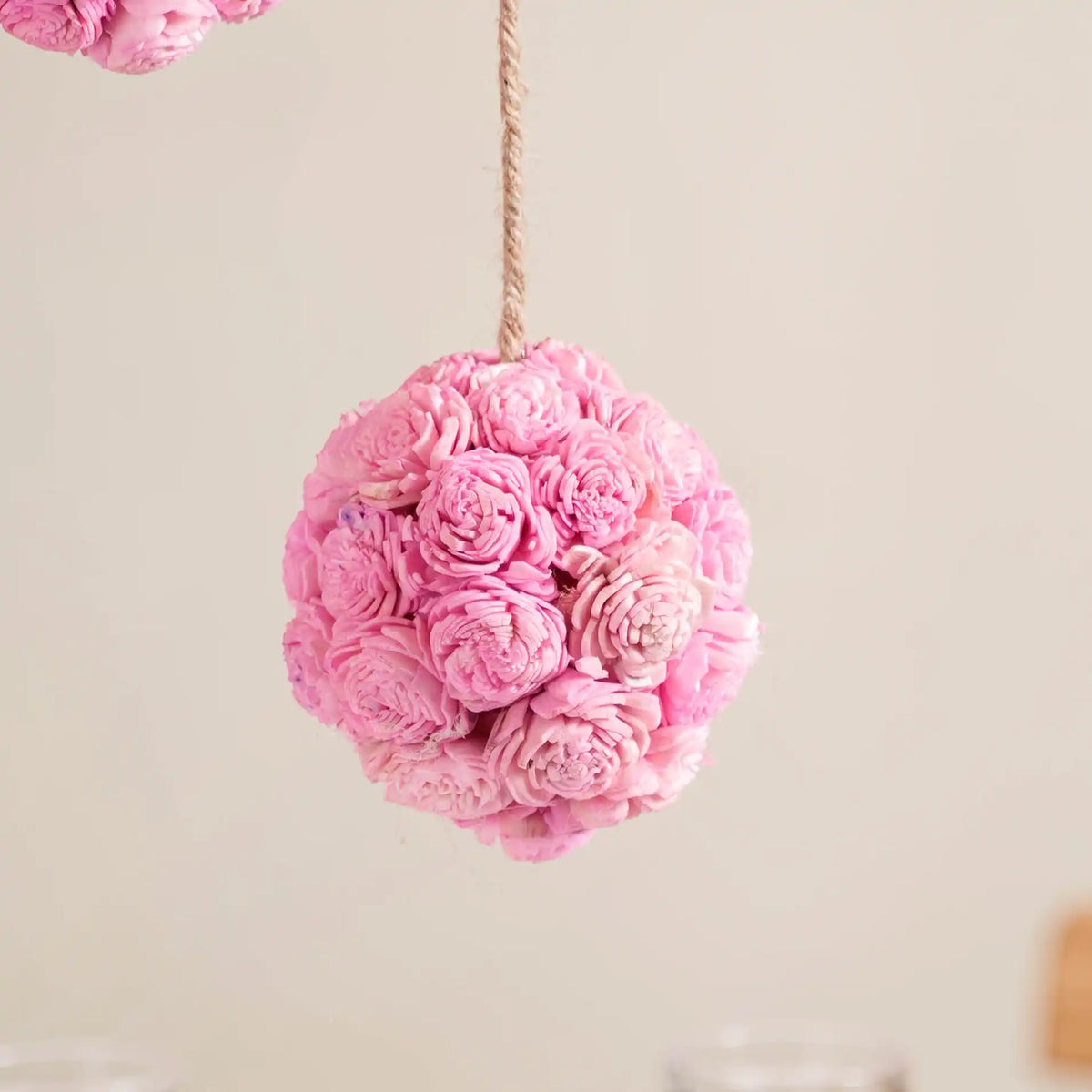 Sustainable Sola Flower Wall Hanging Decor Set of 4 Pink Nestasia