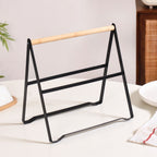 Foldable 2 Tier Wooden Storage Rack Nestasia