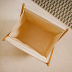 Foldable Bamboo Laundry Basket Off White Nestasia