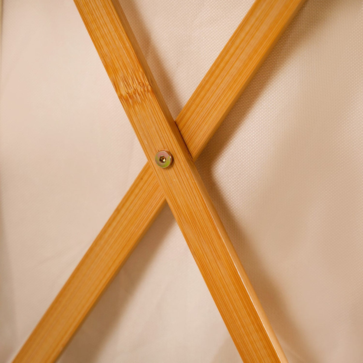 Foldable Bamboo Laundry Basket Off White Nestasia