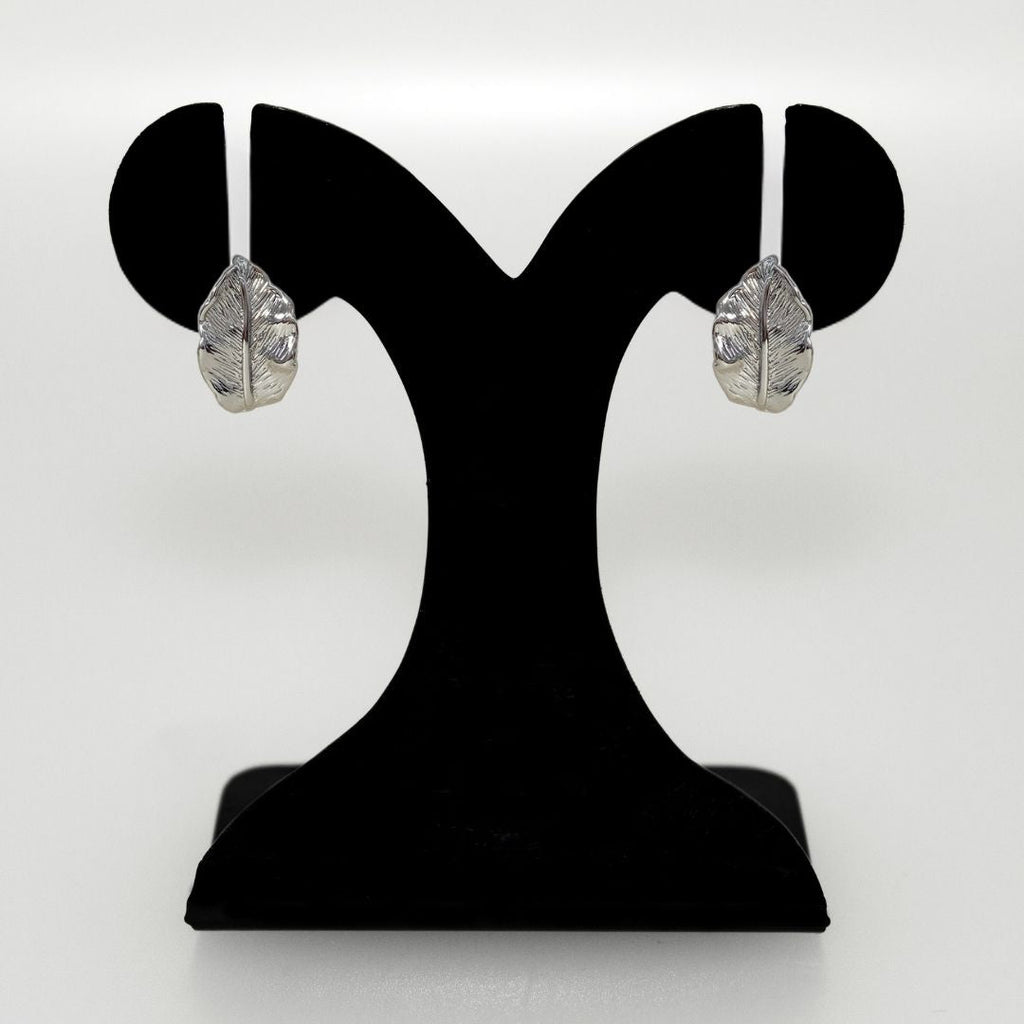 Foliage Stud Earrings Silver Nestasia