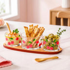 Very Cherry Platter With Spoon Set Of 6 Nestasia