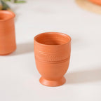 Footed Terracotta Clay Tumblers Set Of 4 200ml Nestasia
