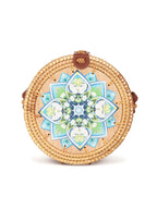 Boho-Chic Round Rattan Crossbody Bag for Summer, Festivals, and Outdoor Adventures