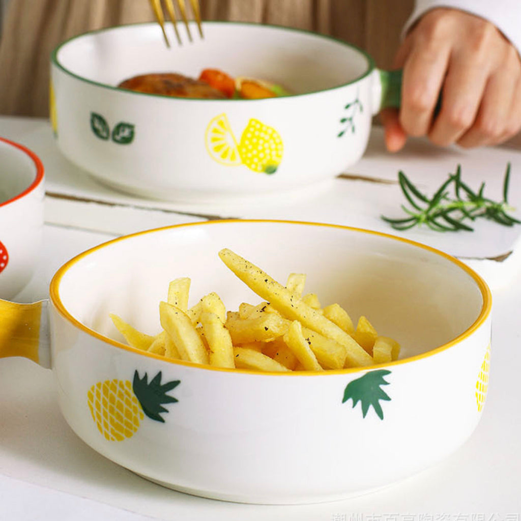 Fruit Printed Bowl With Handle Nestasia