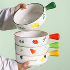 Fruit Printed Bowl With Handle Nestasia