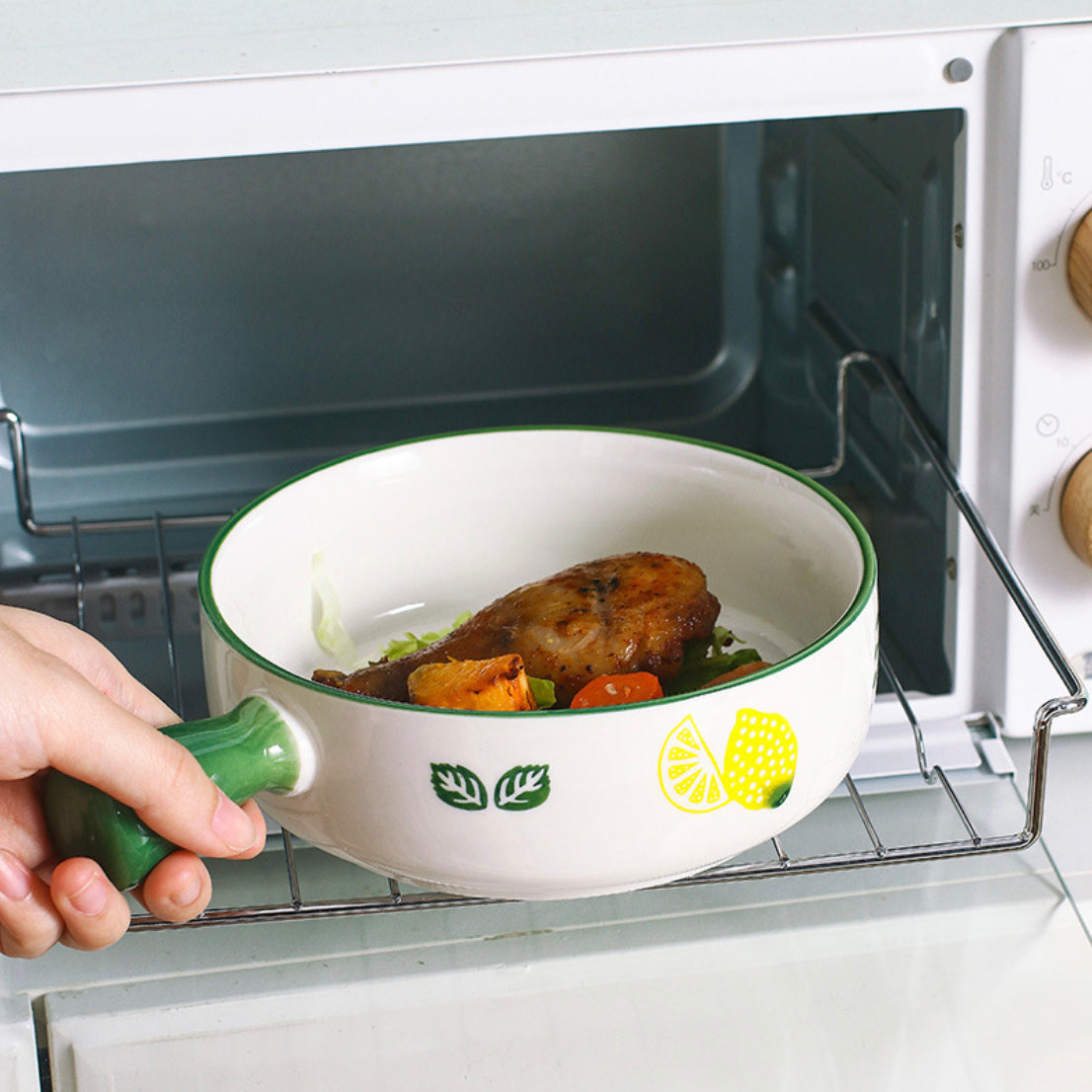 Fruit Printed Bowl With Handle Nestasia
