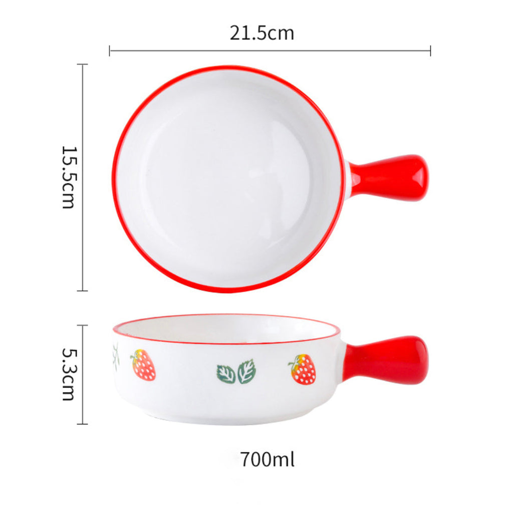 Fruit Printed Bowl With Handle Nestasia