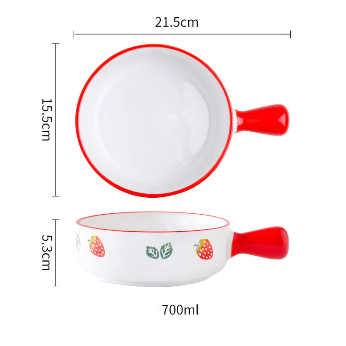 Fruit Printed Bowl With Handle Nestasia