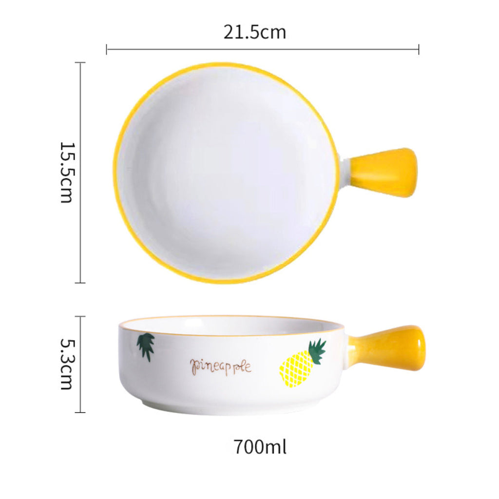 Fruit Printed Bowl With Handle Nestasia