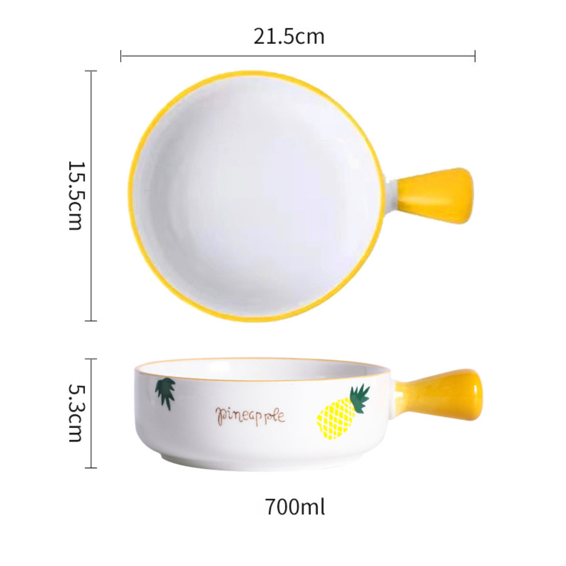 Fruit Printed Bowl With Handle Nestasia