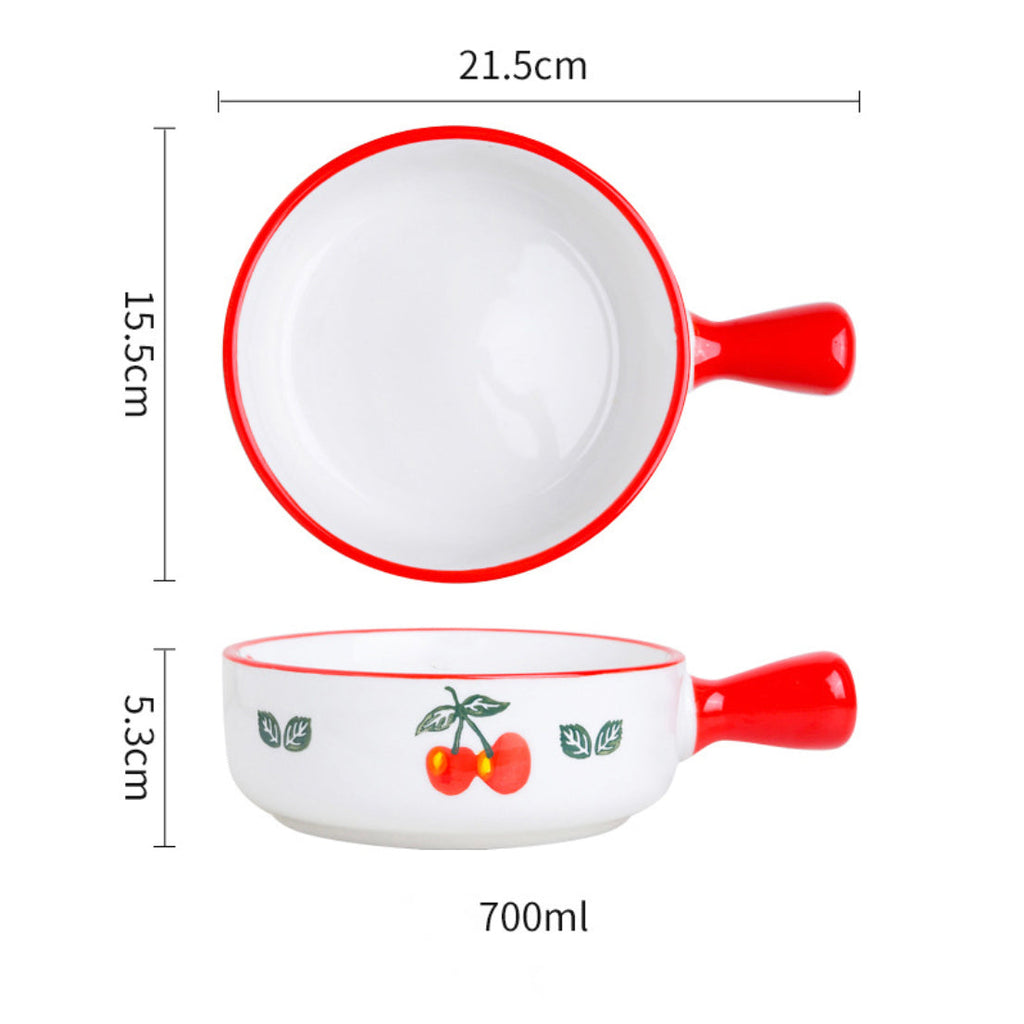 Fruit Printed Bowl With Handle Nestasia