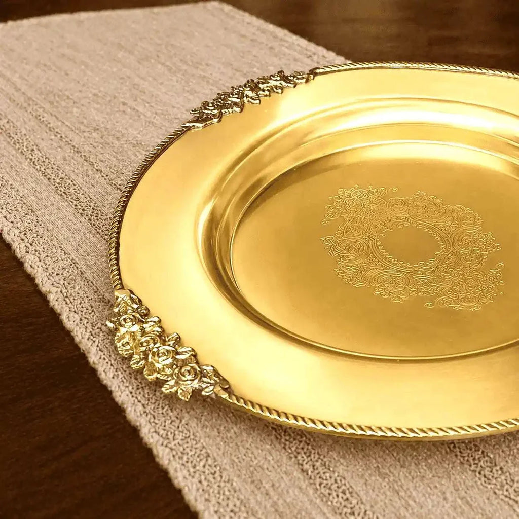 Brass Traditional Dessert Display / Cake Stand (11.5 Inch) Vedansh Craft