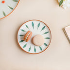 Teardrop Snack Plate Green 6 Inch Nestasia