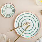 Spiral Snack Plate Green 6 Inch Nestasia